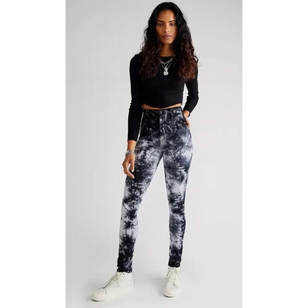 Mother The Super Swooner‎ Tie Dye Ankle Skinny Jeans (Winding Paths) Size 26